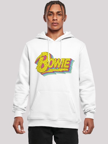 F4NT4STIC Sweatshirt 'David Bowie Moonlight 90s Logo' in Geel: voorkant
