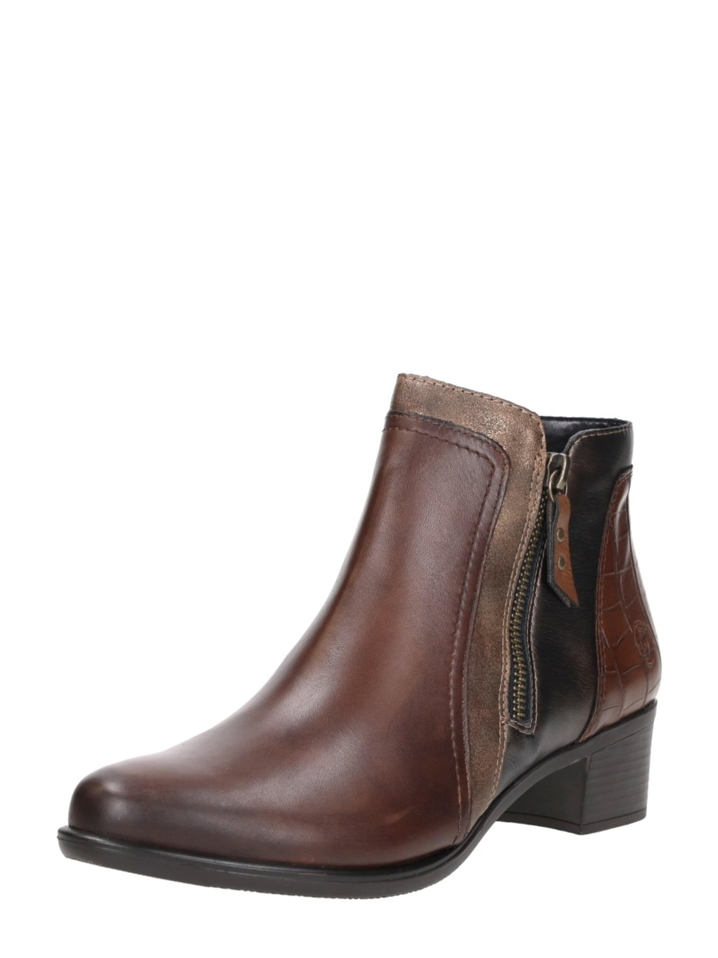 REMONTE Boots 'Enkellaarsjes Hak' in Brown