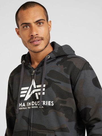 ALPHA INDUSTRIES - Casaco em moletão em preto