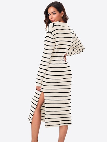 Rochie tricotat de la Imily Bela pe bej: spate