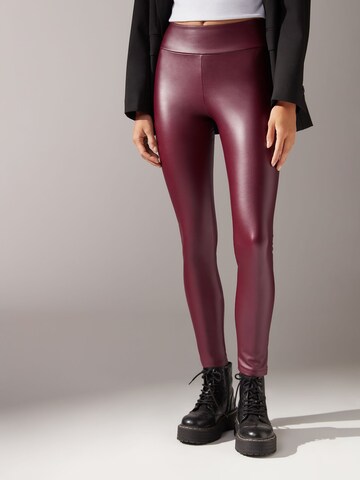 CALZEDONIA Skinny Leggings 'thermo' in Red