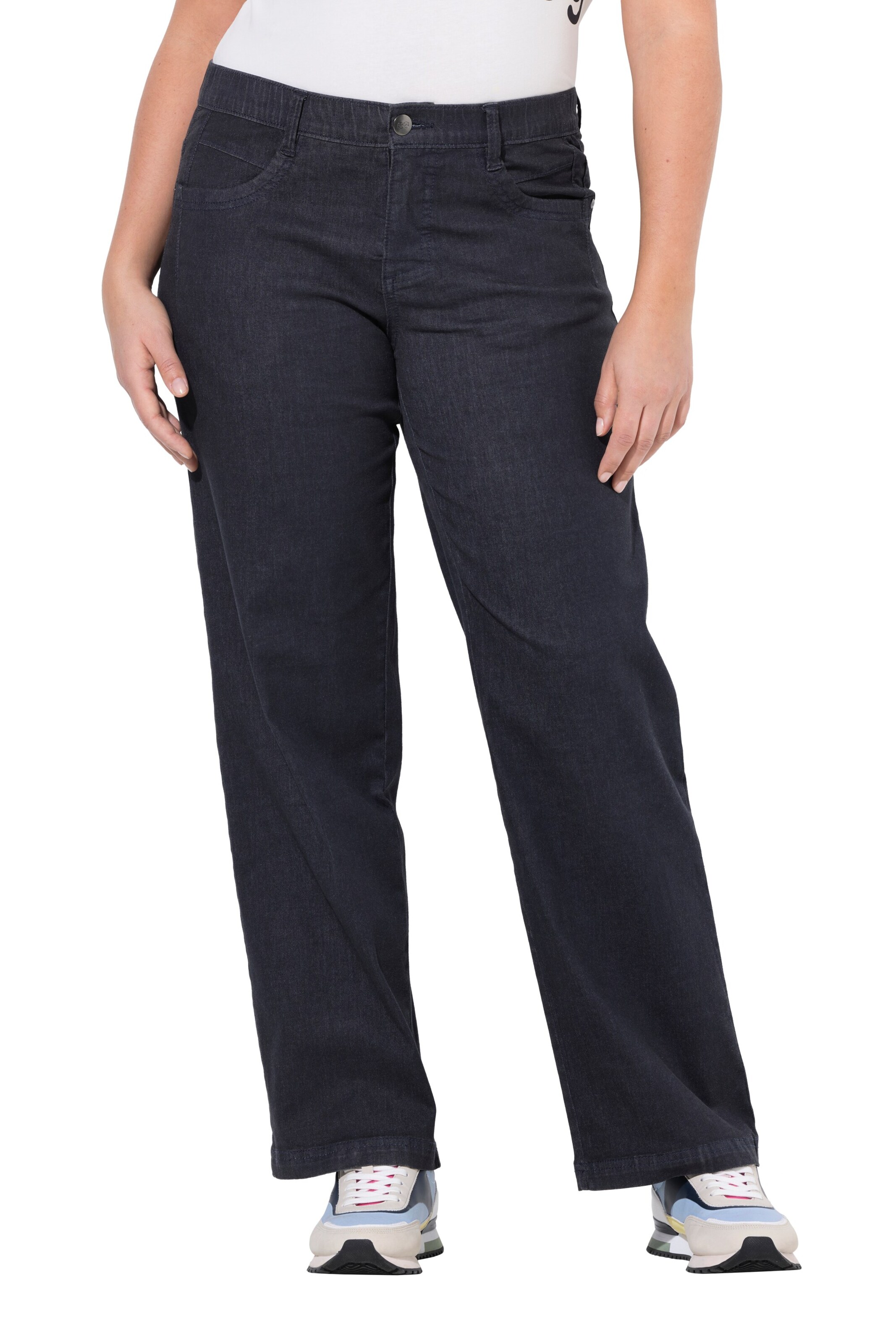 LAURASØN Wide leg Broek in Blauw: voorkant