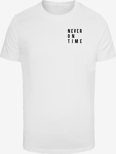 Merchcode Shirt 'Never On Time' in Black / White, Item view