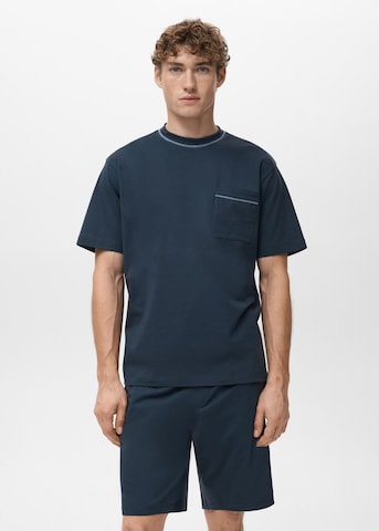 MANGO MAN Short Pajamas in Blue: front