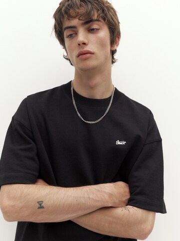 Pull&Bear Majica 'STWD' | črna barva