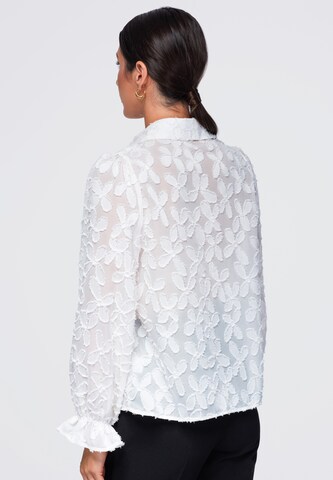 Ombre Blouse in Wit