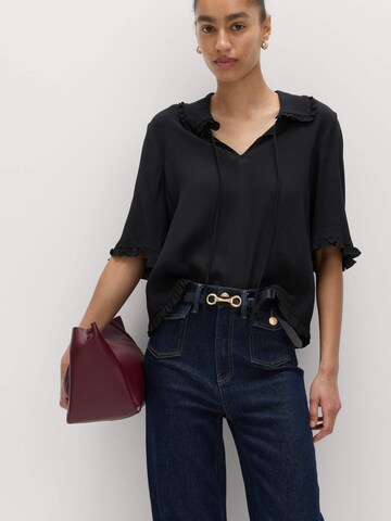 Marks & Spencer Blouse in Zwart: voorkant