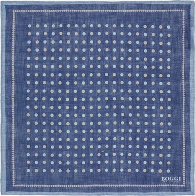Boggi Milano Pañuelo de bolsillo en marino / azul claro / marrón, Vista del producto