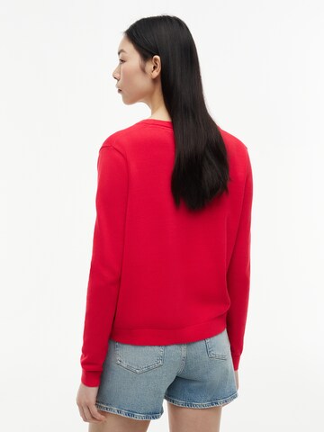 Tommy Jeans Pulover 'ESSENTIAL' | rdeča barva