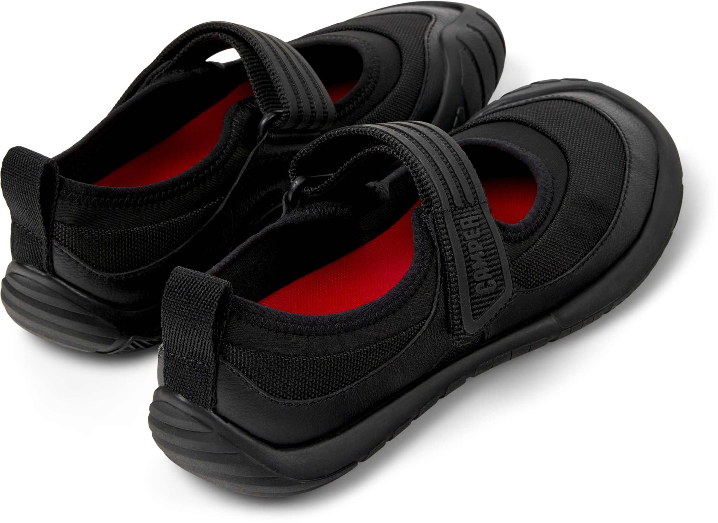 CAMPER Ballerina met riempjes 'Peu Path' in Zwart