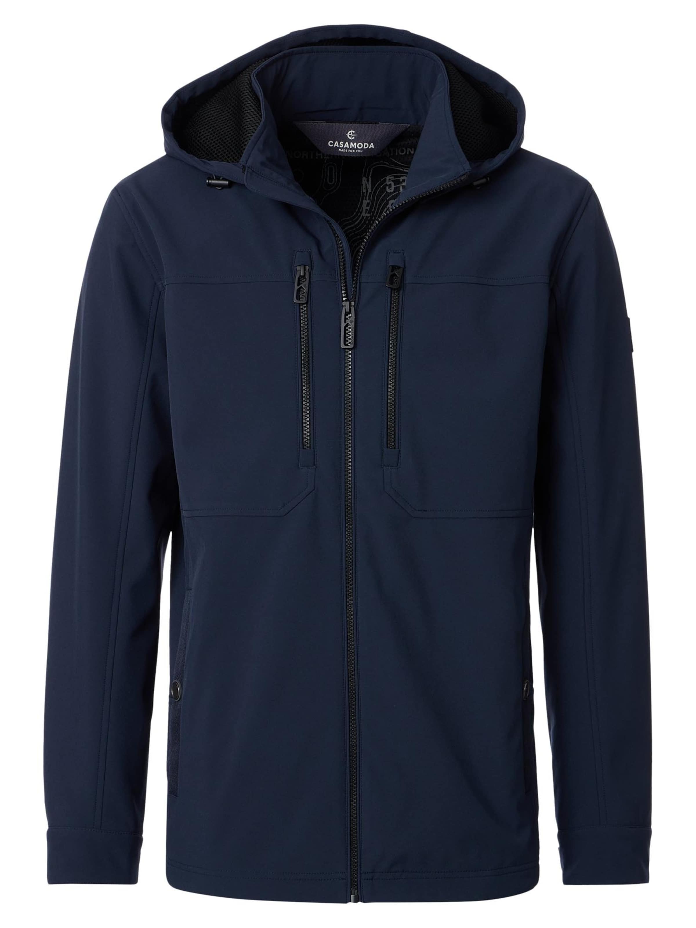 CASAMODA Between-Season Jacket 'Basic' in Blue: front