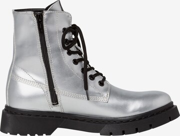 TAMARIS Lace-Up Ankle Boots in Silver