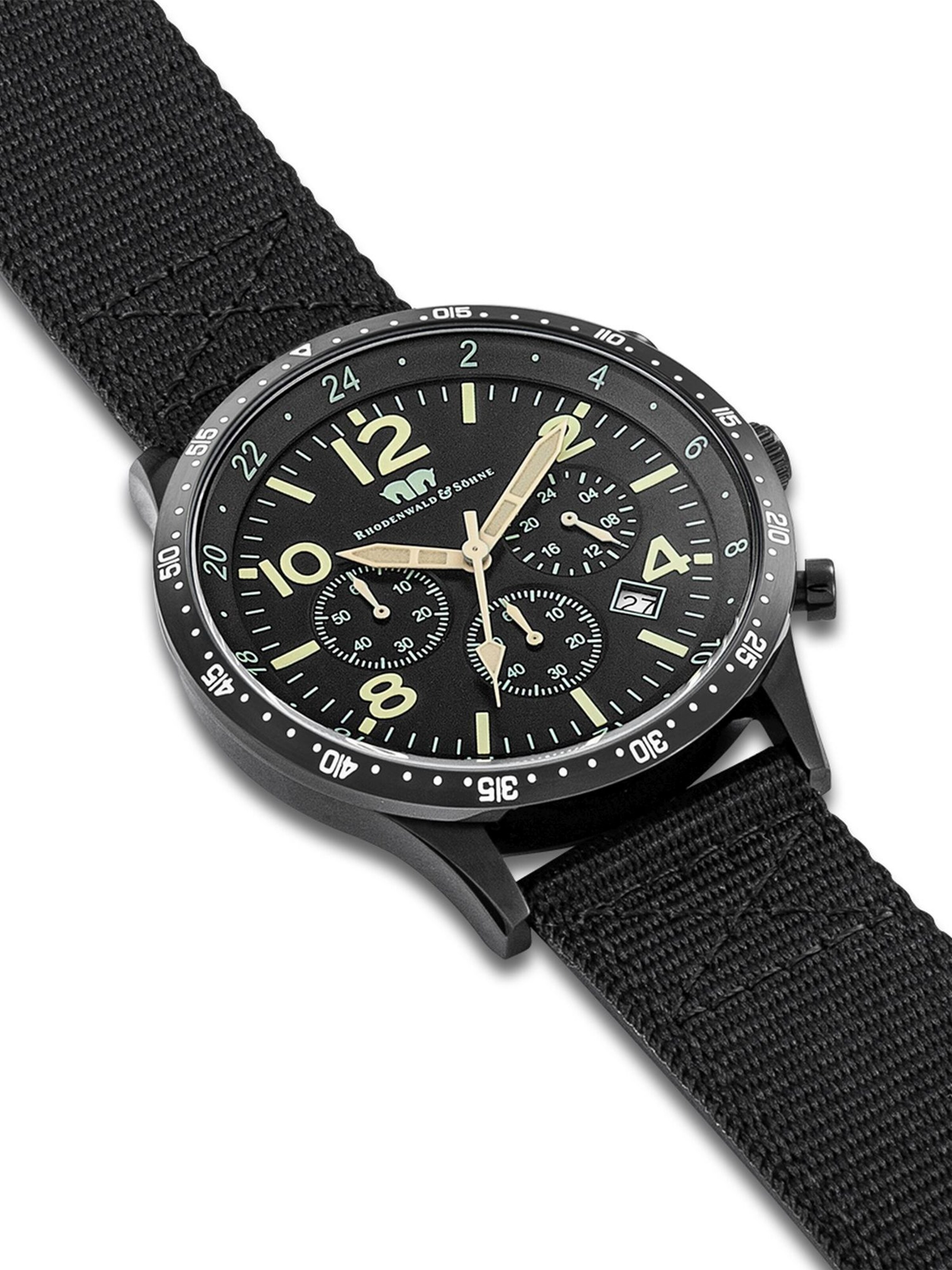 Montre à affichage analogique Rhodenwald & Söhne en noir