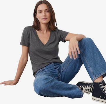 LTB Jeans Shirt 'LTB Jeans Basic-T-Shirt mit V-Ausschnitt' in Grey: front