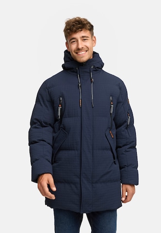 INDICODE JEANS Winterjas 'INLondoy' in Blauw: voorkant