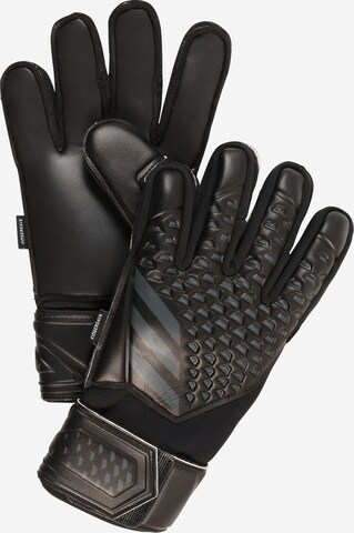 ADIDAS PERFORMANCE Athletic Gloves 'Predator Match Fingersave Goalkeeper' in Black: front