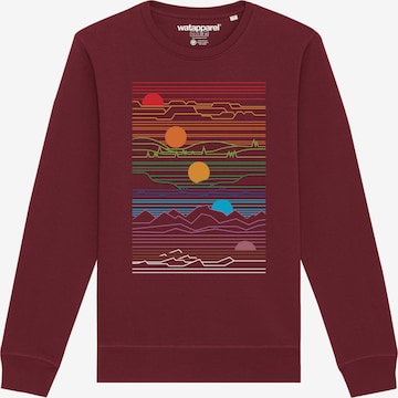 Watapparel Sweatshirt 'Sun And Moon' in Rood: voorkant