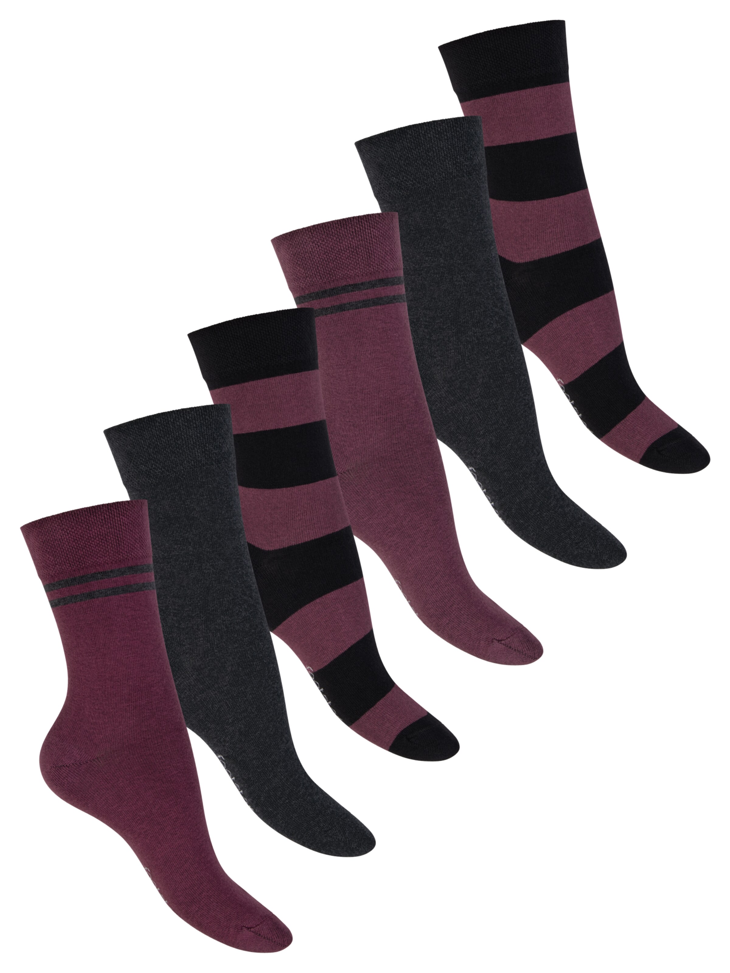 footstar Socken 'Ringel'‌‌‌‌‌ in Rot: Vorderseite