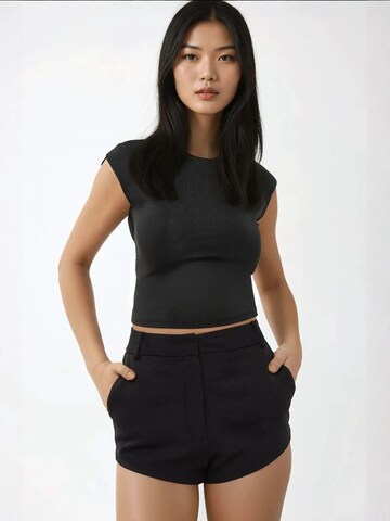 Hiccup Skinny Shorts in Schwarz