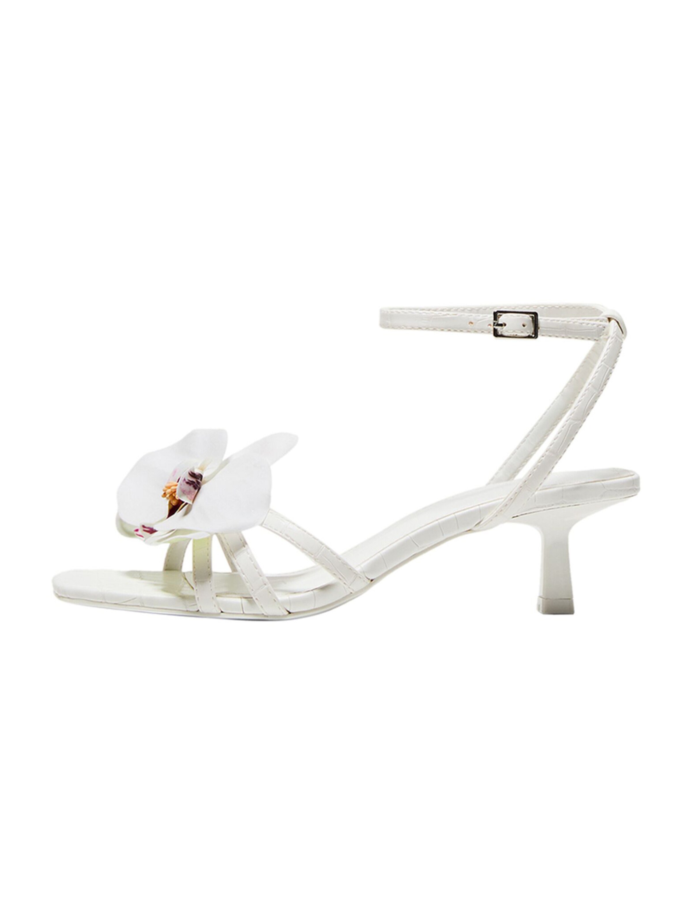 Bershka Sandály – bílá