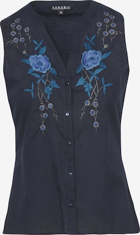 KOROSHI - Blusa en azul: frente