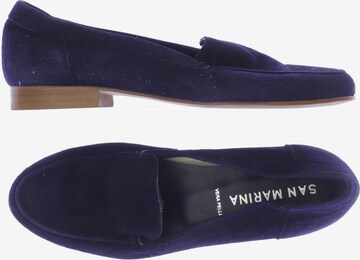 San Marina Flats & Loafers in 35 in Blue: front