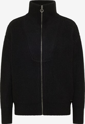 DreiMaster Vintage Knit Cardigan in Black: front