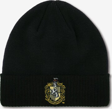 LOGOSHIRT Beanie 'Harry Potter - Hufflepuff' in Black: front