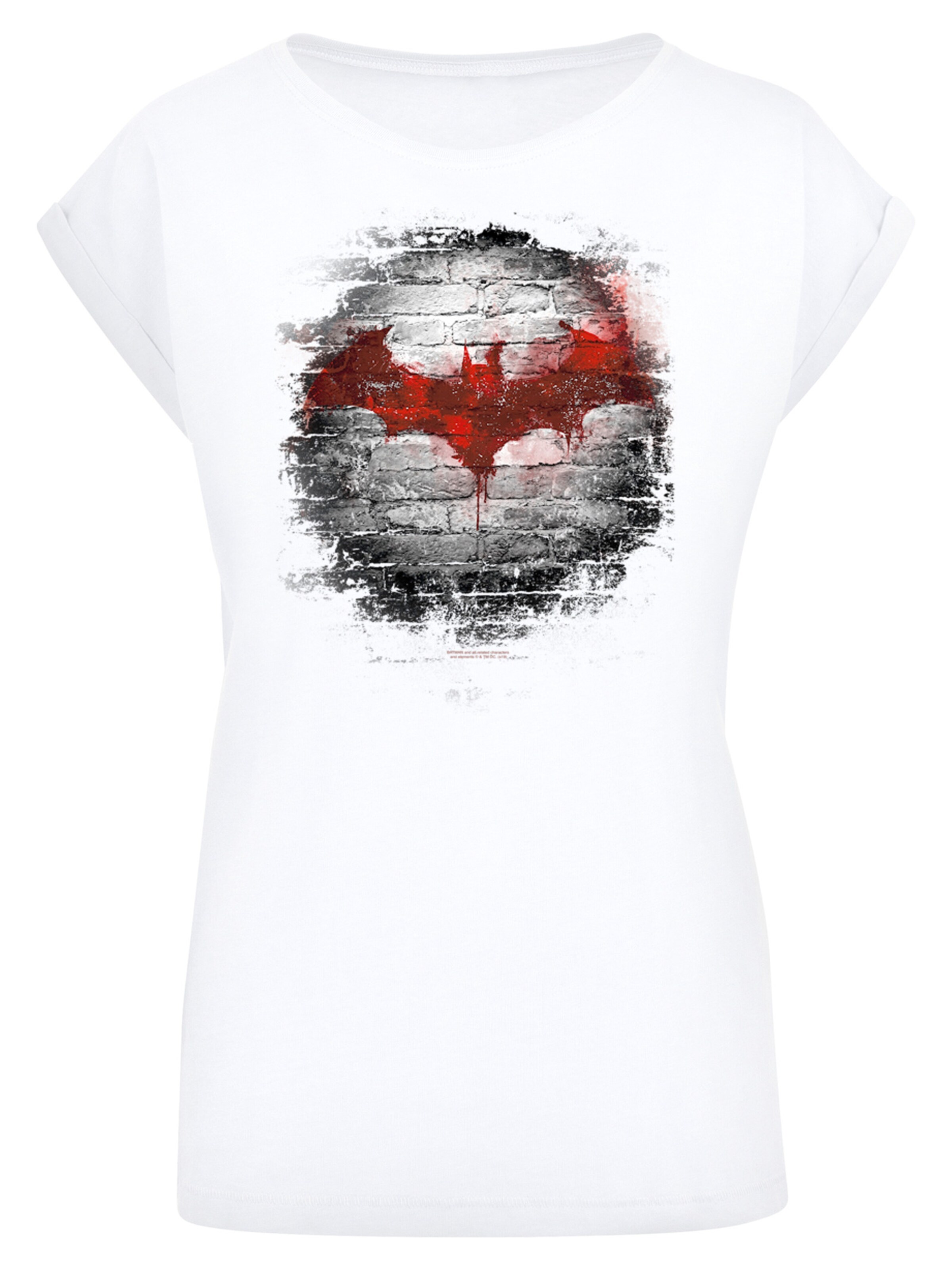 T-shirt 'Batman' F4NT4STIC en blanc : devant
