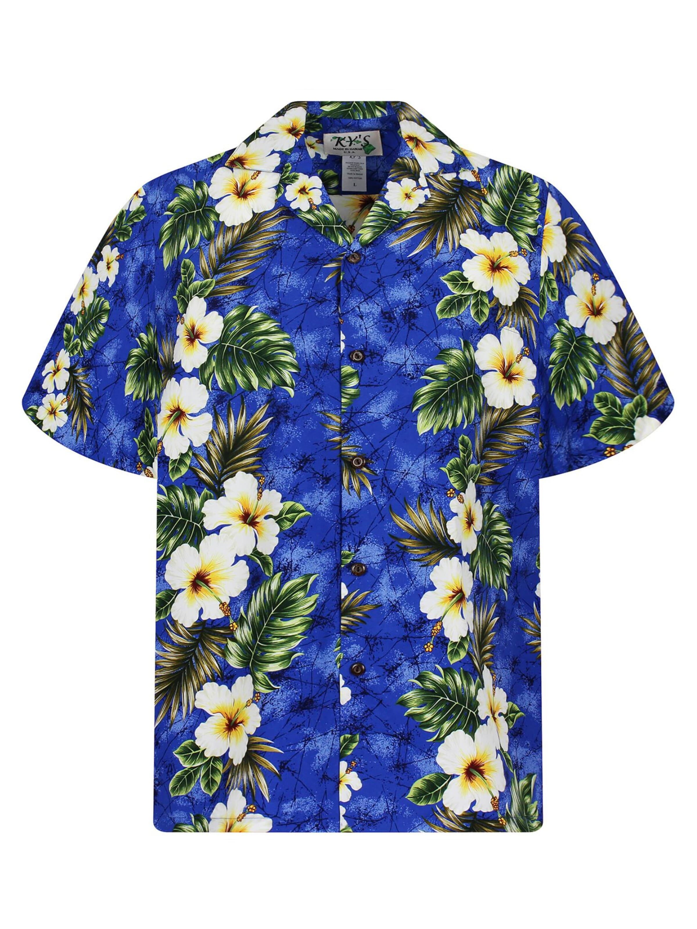 KY's Regular fit Button Up Shirt '3-Farben' in Blue: front