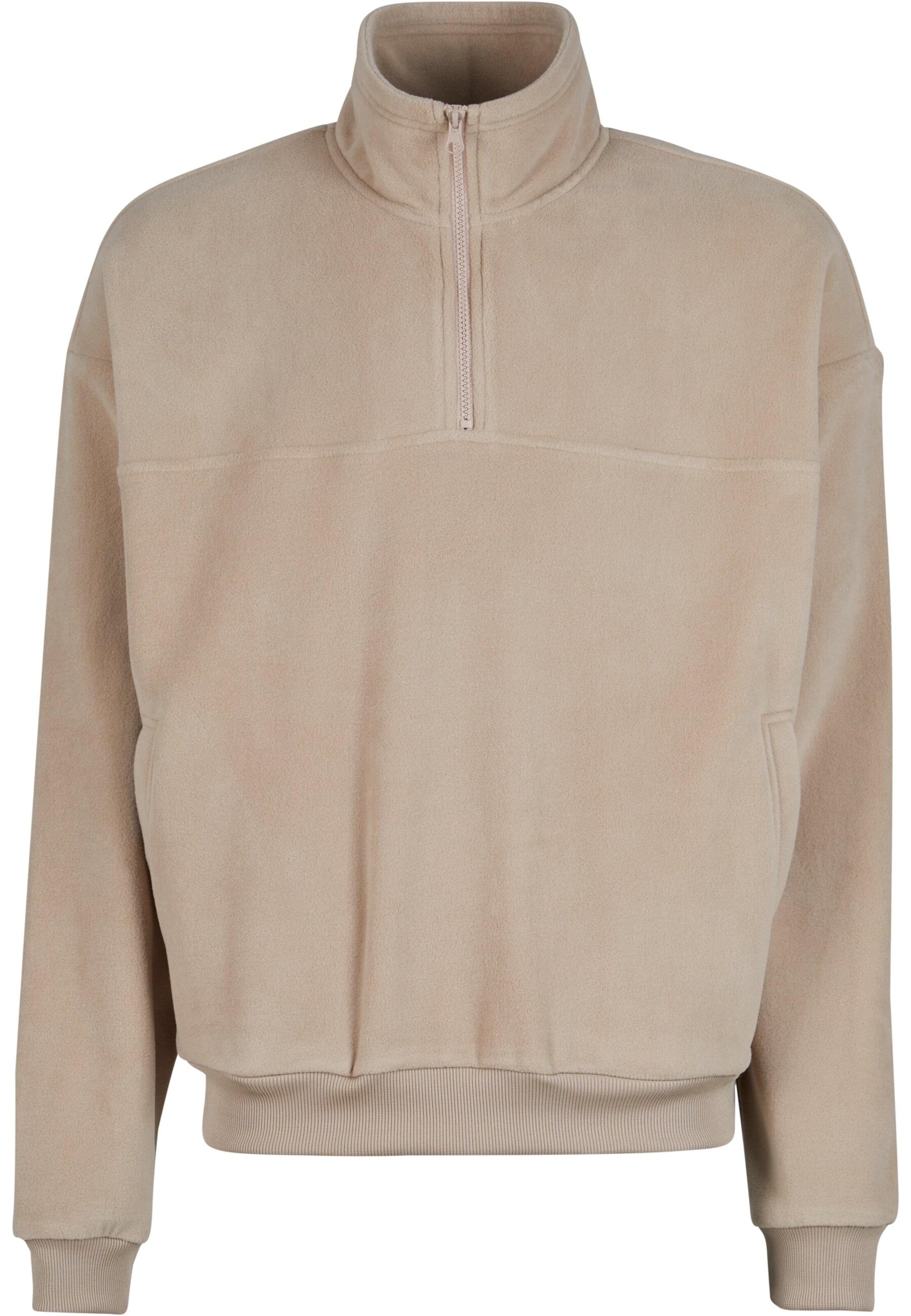 Veste en polaire Urban Classics en beige : devant
