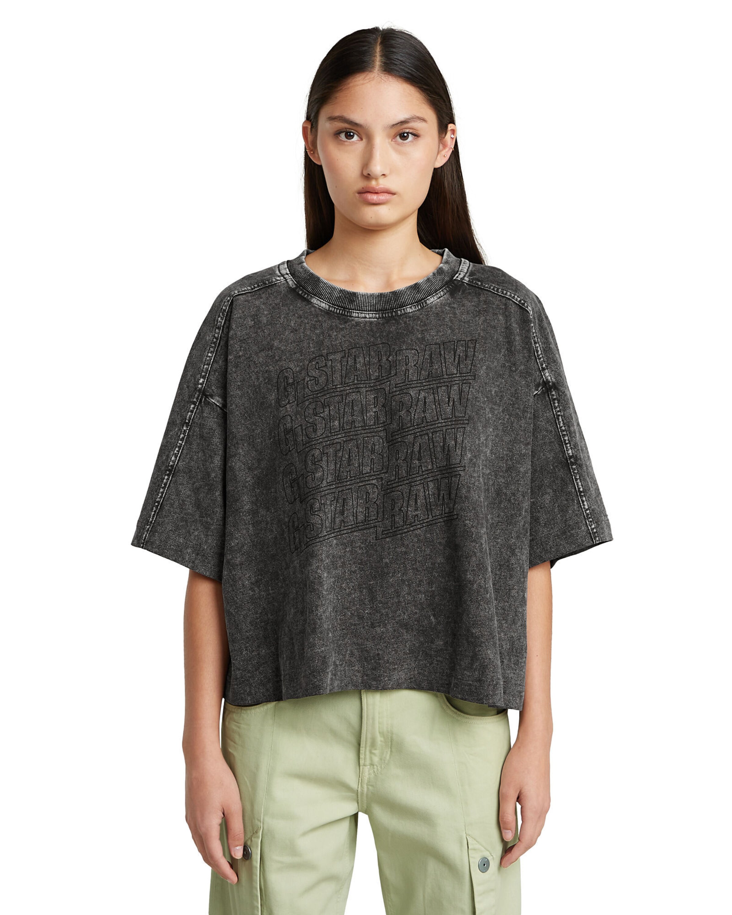 T-shirt G-STAR en gris : devant