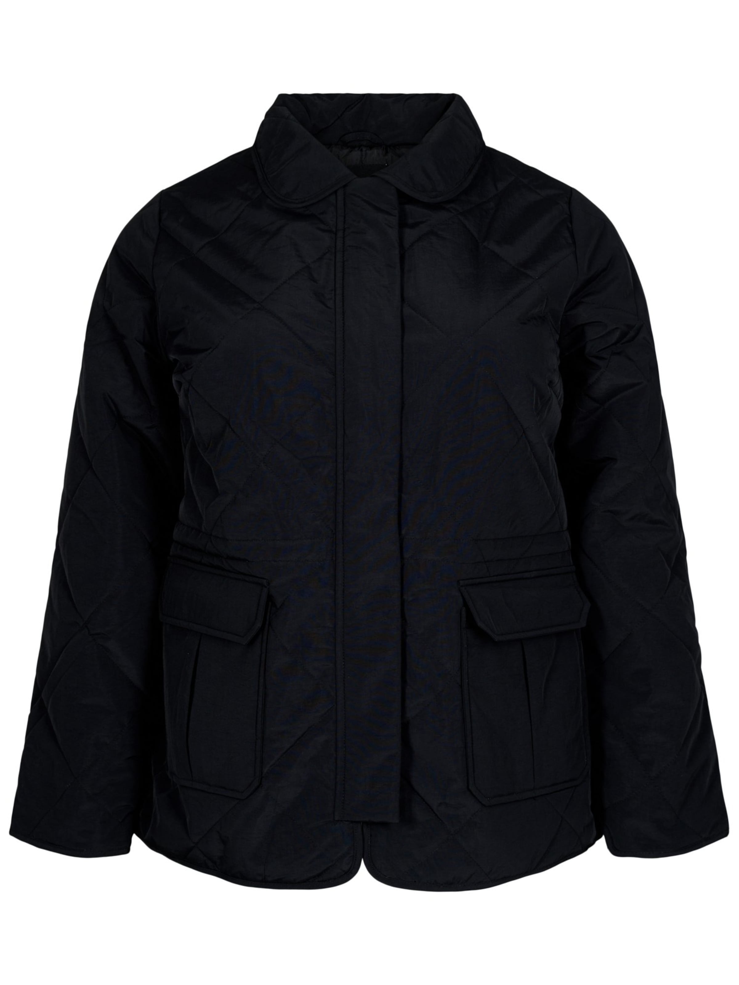 Zizzi Демисезонная куртка 'Mzanni' в Черный: спереди