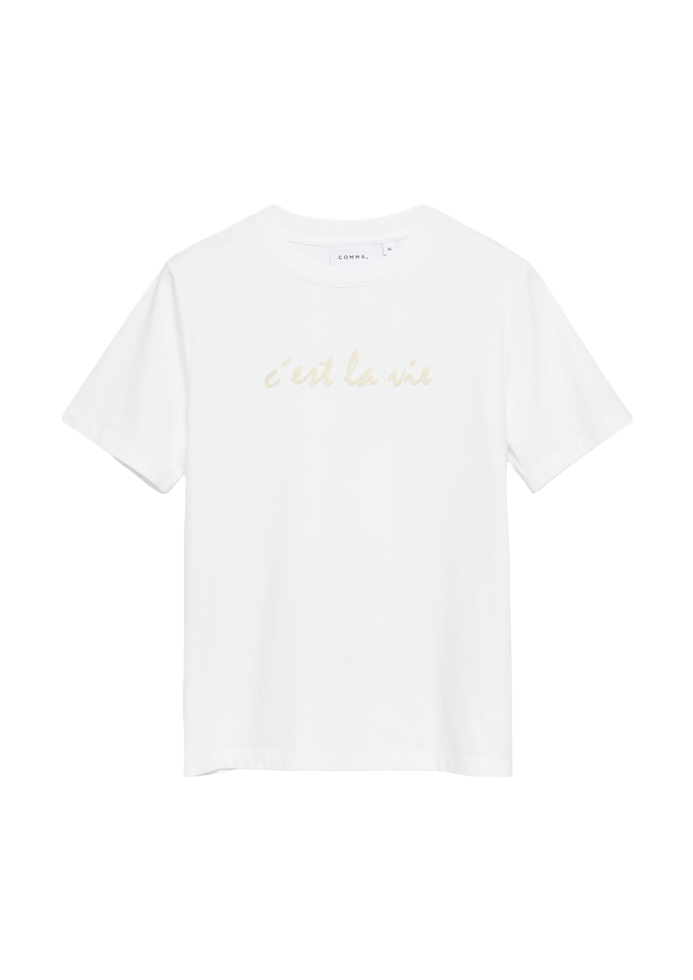 COMMA Shirt in Wit: voorkant