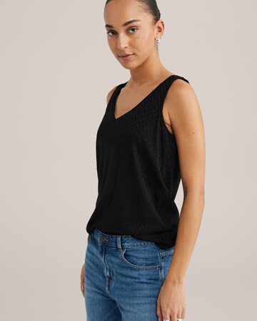 WE Fashion - Top en negro: frente