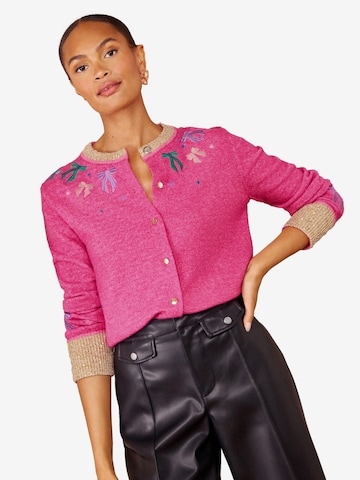 love & roses Strickjacke in Pink: Vorderseite