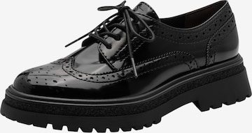 Tamaris Schnürschuh in Schwarz: Vorderseite