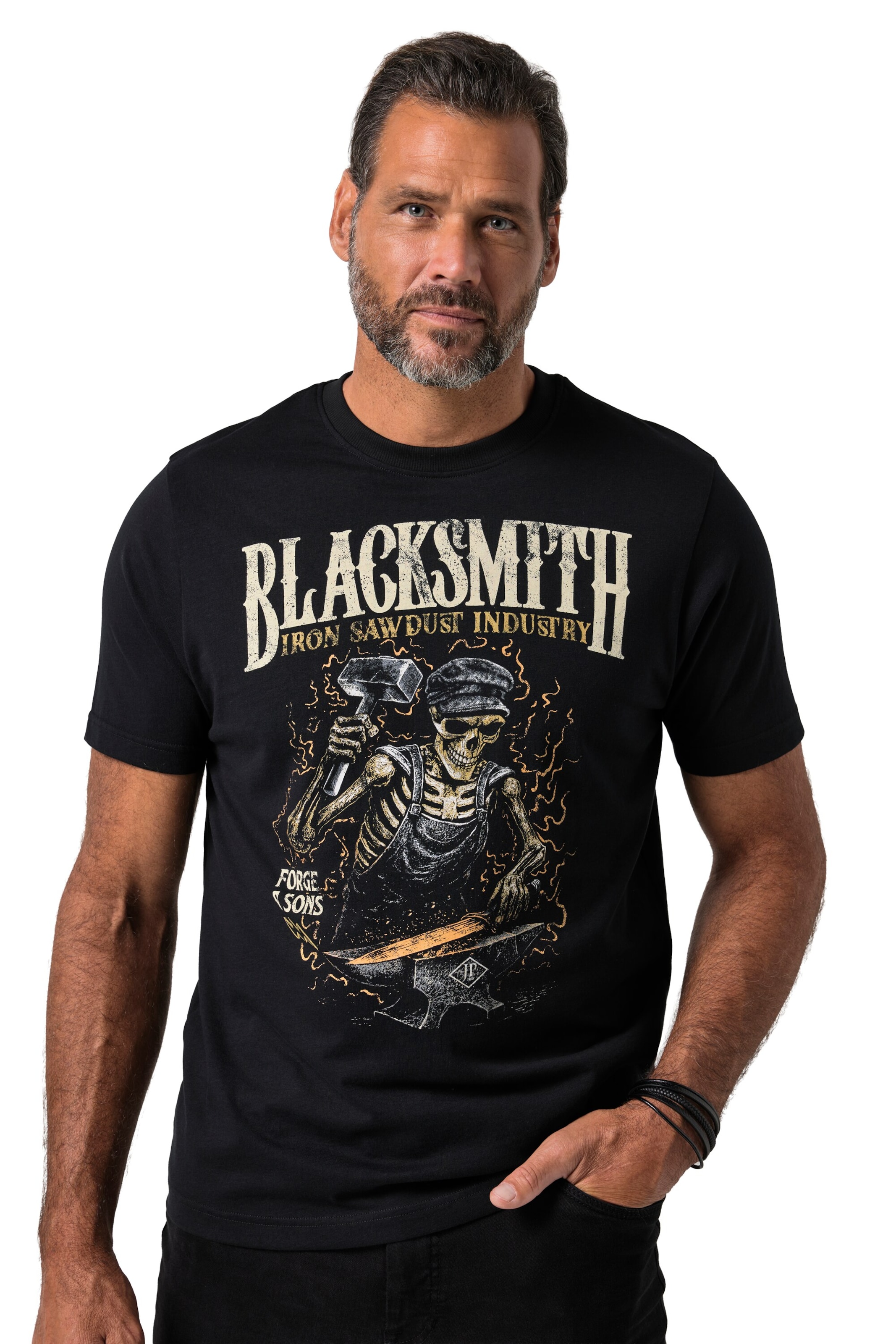 JP1880 T-Shirt in Schwarz: Vorderseite