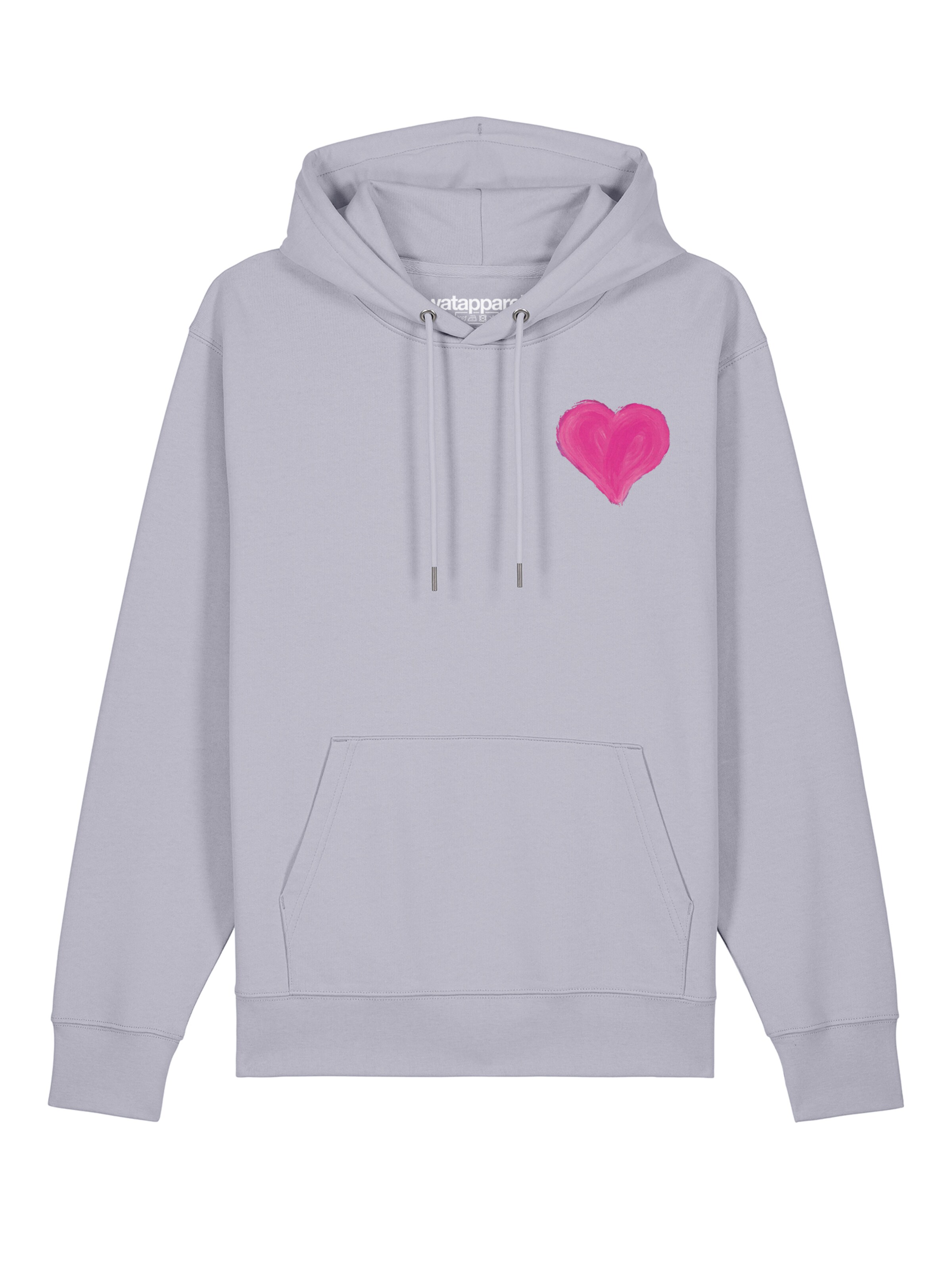 Felpa 'Pink Heart' di Watapparel in lilla: frontale