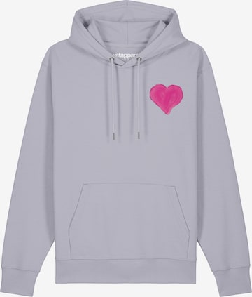 Watapparel Sweatshirt 'Pink Heart' in Lila: Vorderseite