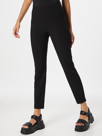 Coupe slim Pantalon OUI en noir : devant