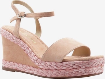 Alma En Pena Riemensandale in Pink: Vorderseite