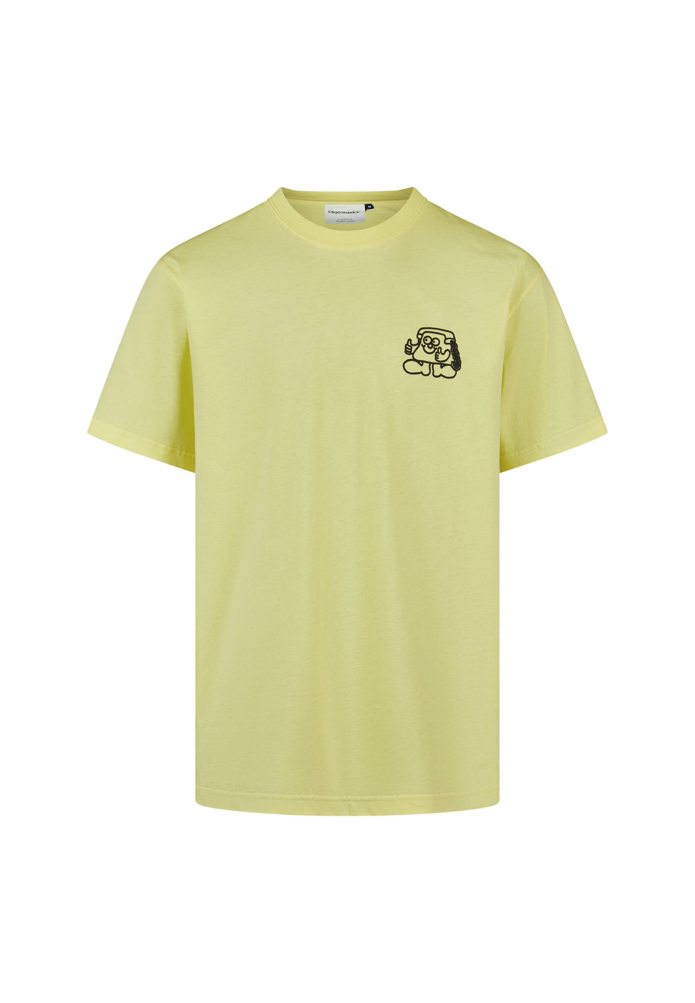 Cleptomanicx Shirt 'Connected' in Yellow: front