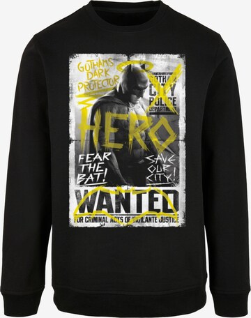 ABSOLUTE CULT Sweatshirt 'Batman v Superman - Wanted' in Black: front