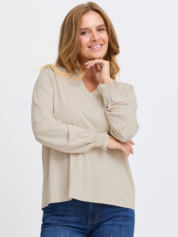 PULZ Jeans Blouse 'Lippa' in Beige: front