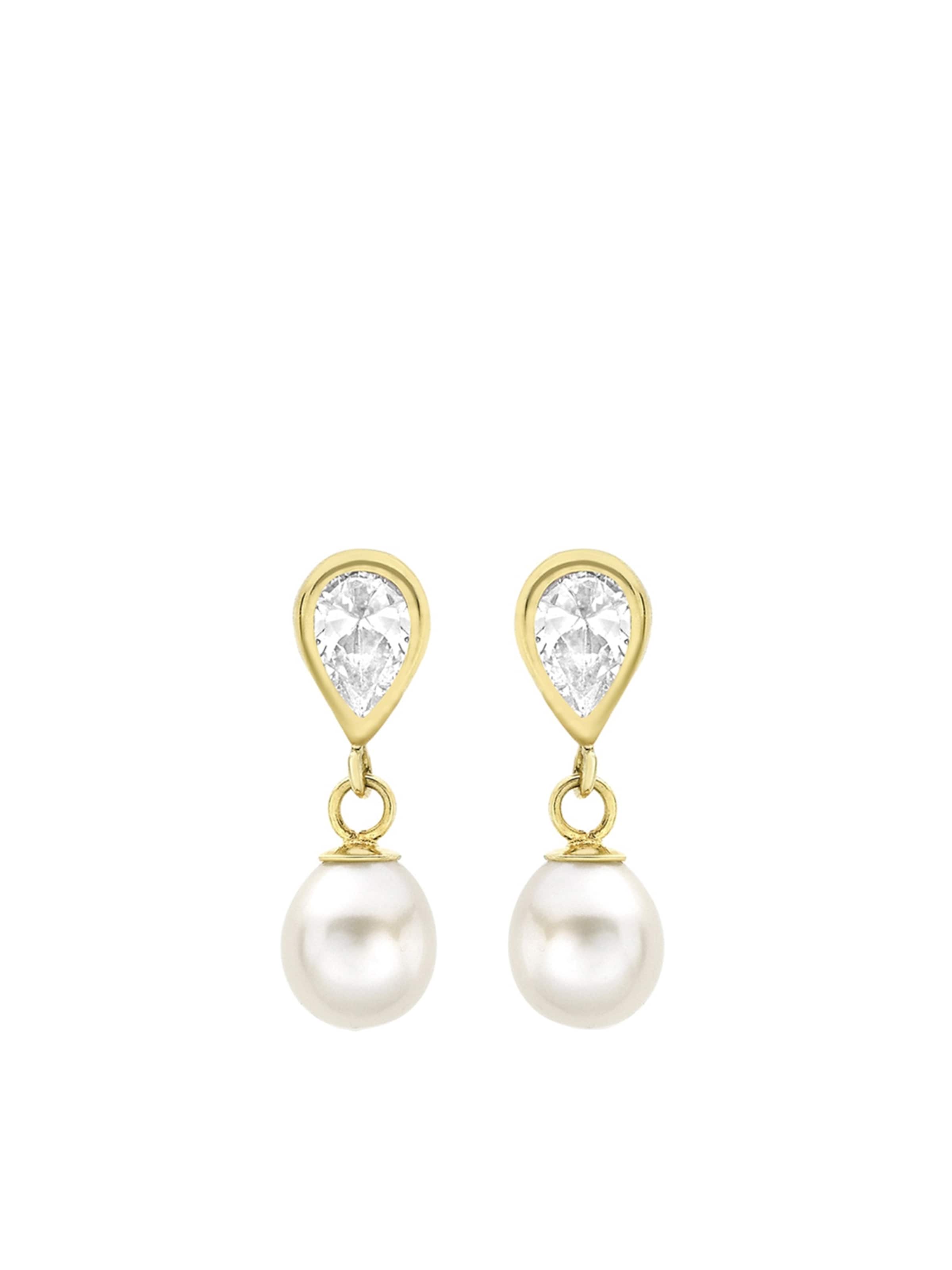 Lucardi Earrings 'Klassisch' in Gold: front