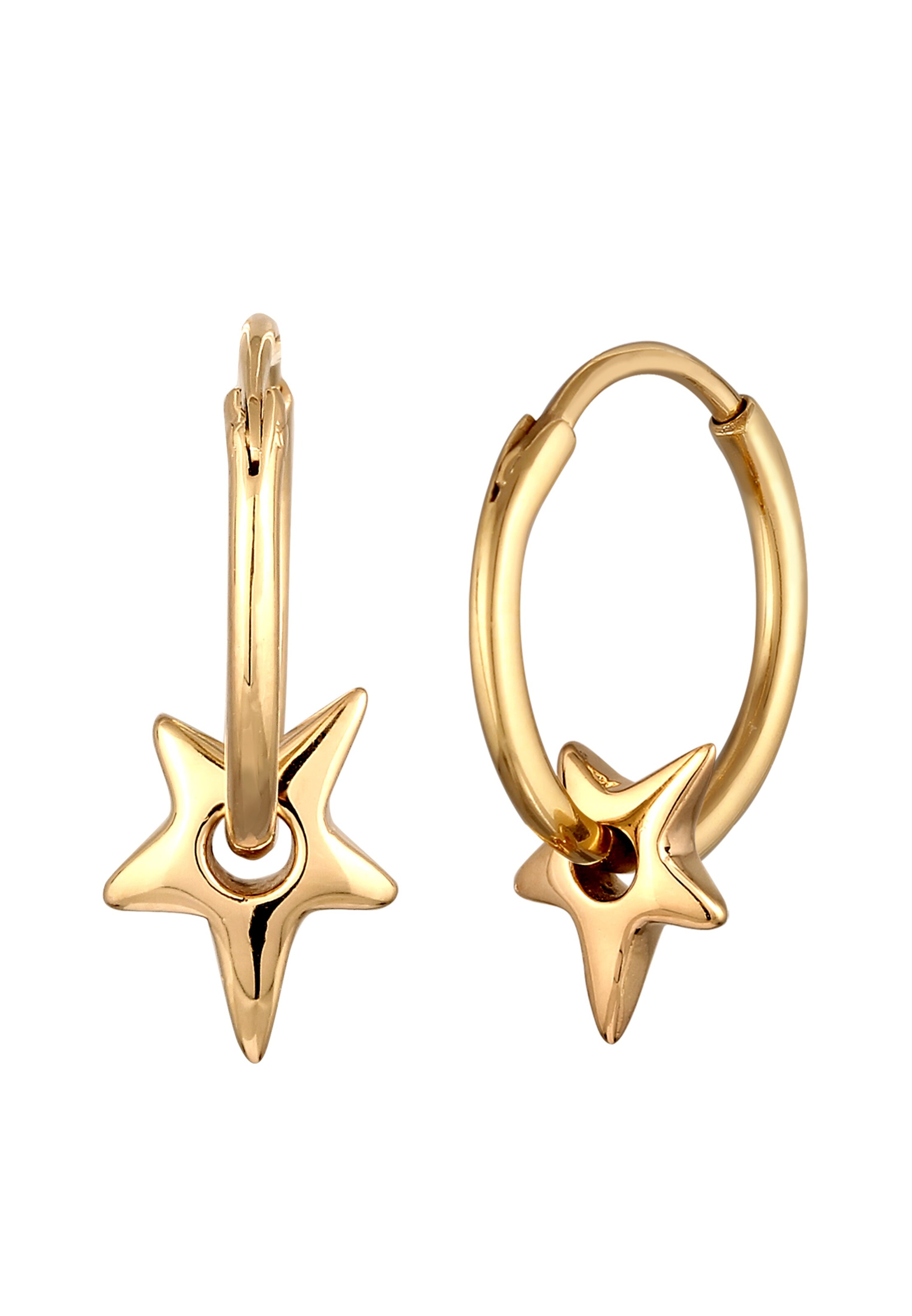 ELLI Ohrringe 'Sterne' in Gold: Vorderseite