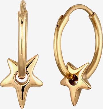 ELLI Ohrringe 'Sterne' in Gold: Vorderseite