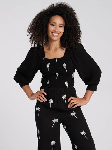South Beach Top in Zwart: voorkant