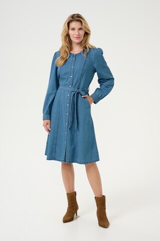 Robe 'Ruth' Cream en bleu